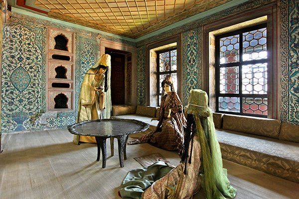 Was befindet sich im Inneren des Topkapi Palast Harems?